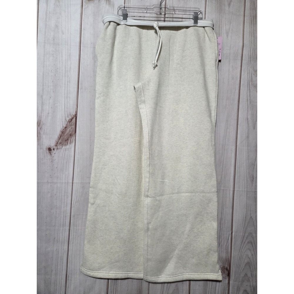 Wild Fable Women Heather Grey Wide Leg Sweatpants XL High Rise Fleece Drawstring